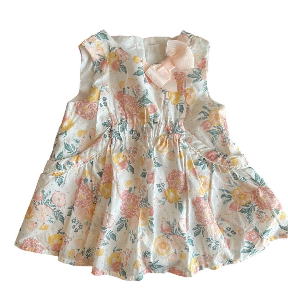 JILLIAN’S CLOSET | Baby Dress Floral with Bow & Pockets  | Size 12M